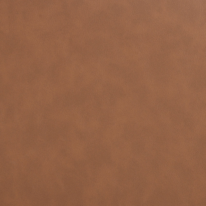 Chaise rembourrée en cuir Navo, Teint naturel, Cuir cognac végétalien