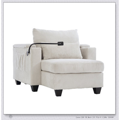 Canapé-lit convertible pour méridienne avec ports USB, porte-gobelets, porte-téléphone et grand espace de rangement pour le salon et la chambre à coucher