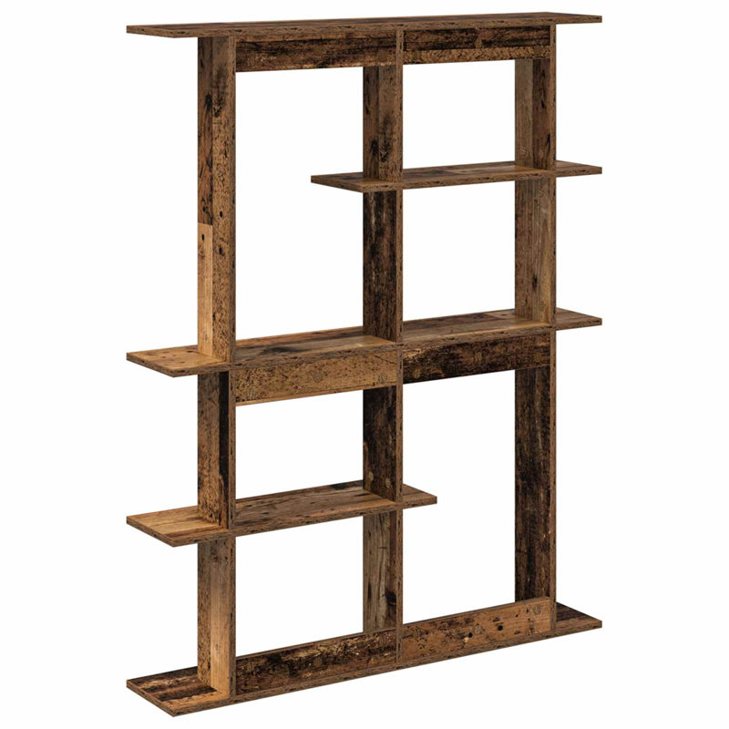  Wall Shelf with Shelf with Storage Engineered Wood Mounted Shelves Rack, Old Wood