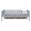 Lit de jour simple gris avec deux tiroirs - Structure en bois massif et tiroirs de lit simple supplémentaire, option de maximisation de l'espace de cadre-882995269-882995266