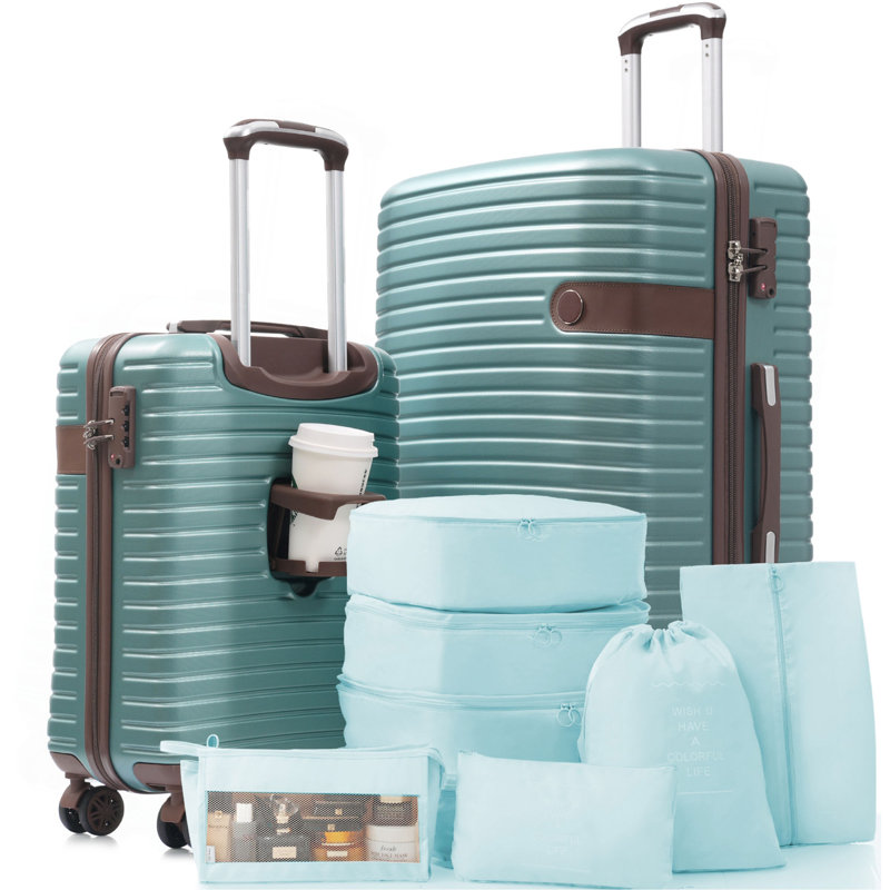 Ensemble de valises rigides avec serrure TSA, roulettes pivotantes à 360 °, valises de voyage légères et durables pour les femmes et les hommes