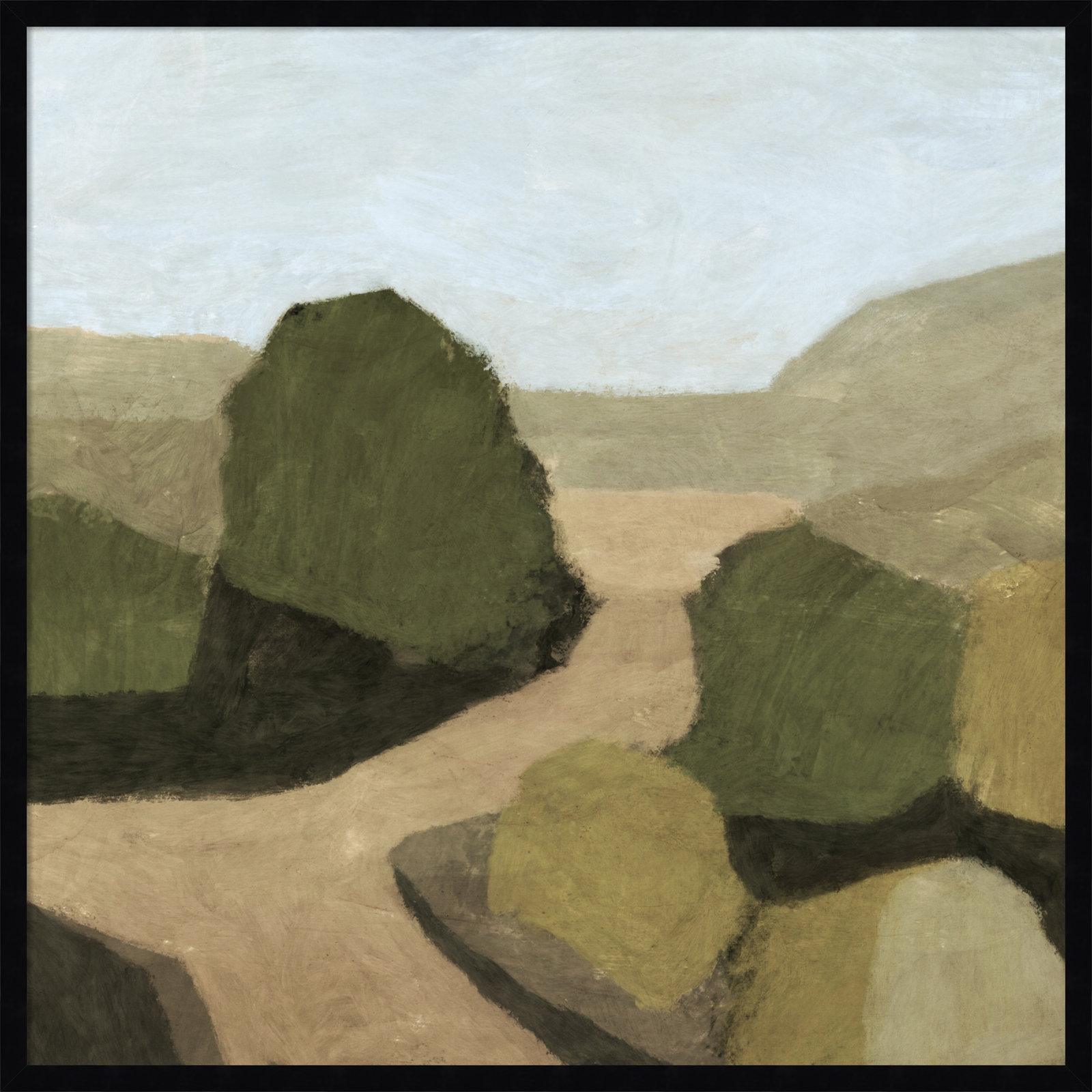 Paysage 1 Print by Dan Hobday, 33" H x 33" W, Black