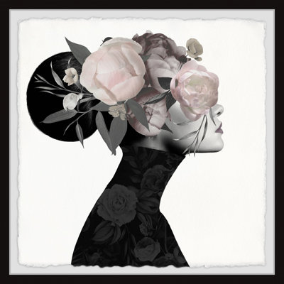 «Dark Flower Turban III» par Marmont Hill - peinture encadrée