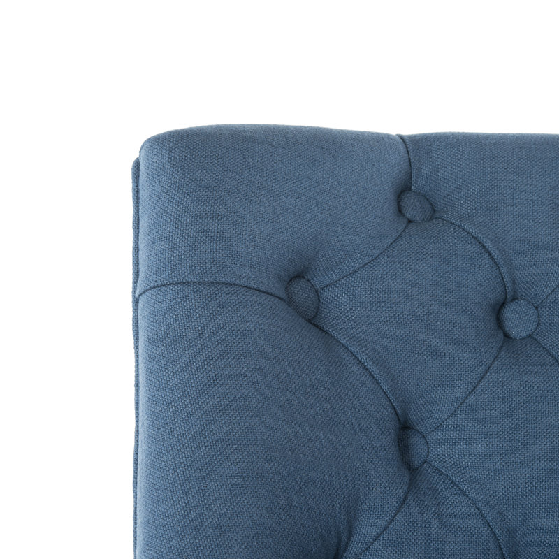Chaise de travail Barron, Lin bleu marine