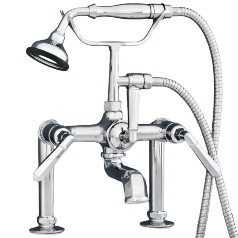 Robinet de baignoire à fixation sur comptoir British Téléphone (P1009) par Strom Living, Chrome