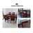 American country-style all-solid wood rectangular dining table