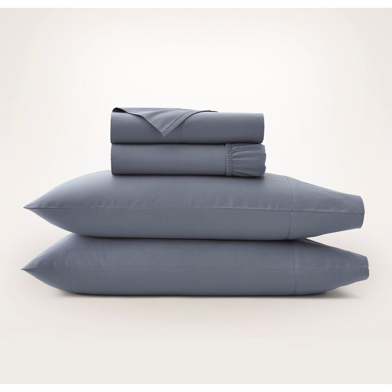 Signature Hemmed Sheet Set, Mineral, King Sheet Set with 2 Pillowcases