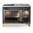 Majestic III Series 48 Inch Dual Fuel Range with 5 Sealed Burners, Griddle, Frenchtop in Mightnight Blue (Natural Gas, Brass Trim)-124828732-124828741-124828744