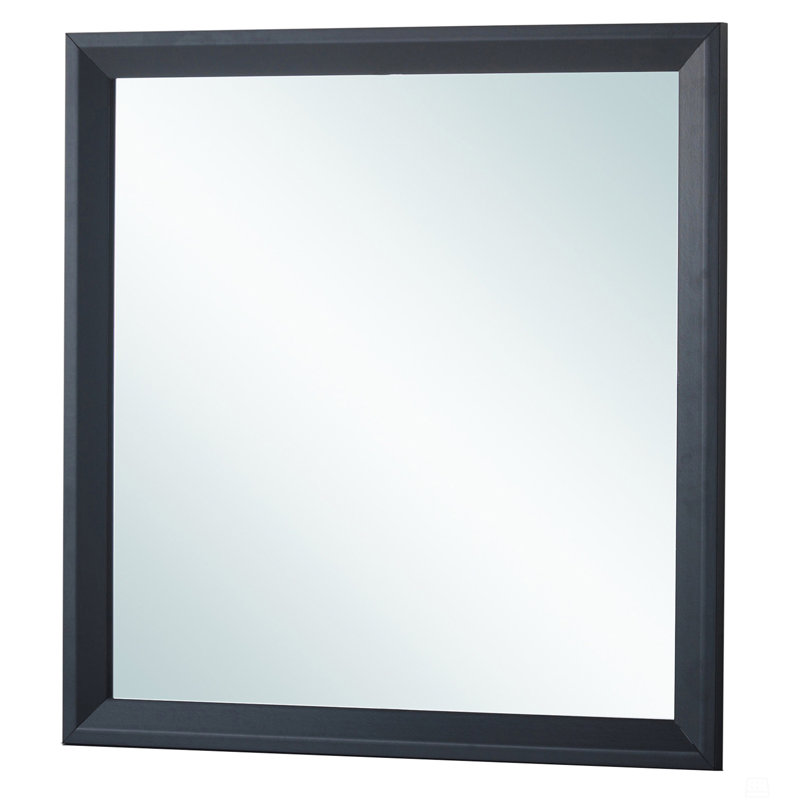 Rectangular Mirror, Vertical, Black