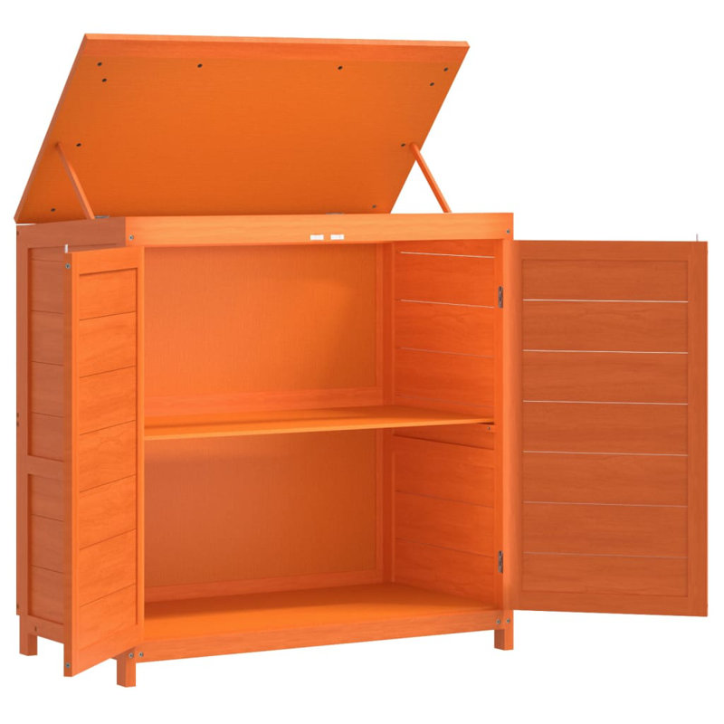 Andrees 3 ft. W x 2 ft. D Wooden Overlap Apex Garden Shed, Brown