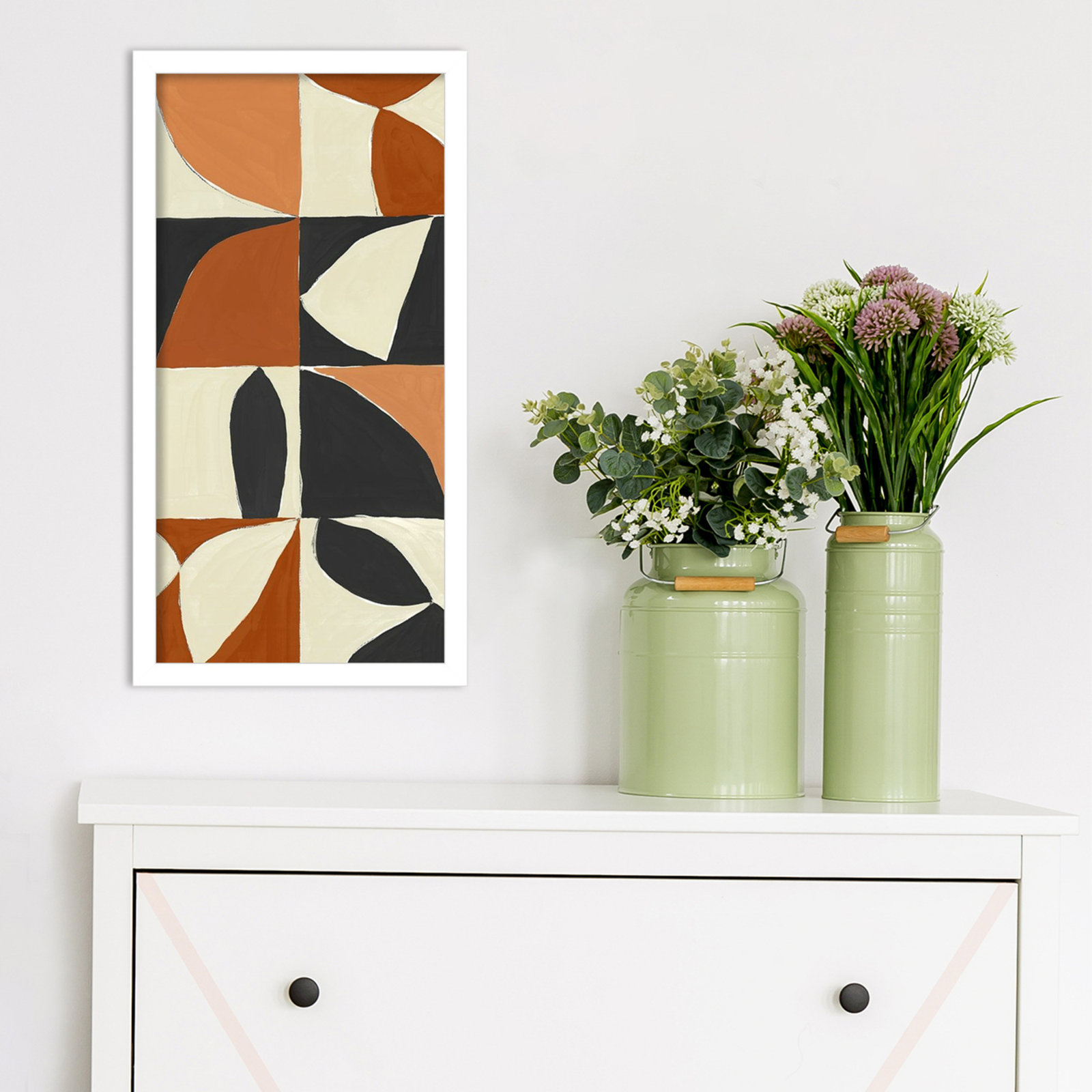 Honoring Matisse Warm by Isabelle Z, White, 41" H x 21" W x 1" D