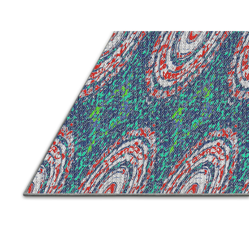 Tapis bleu ciel / rose, Rectangle 5 pi x 8 pi
