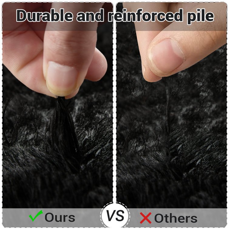Juaristi Faux Fur Abstract Rug