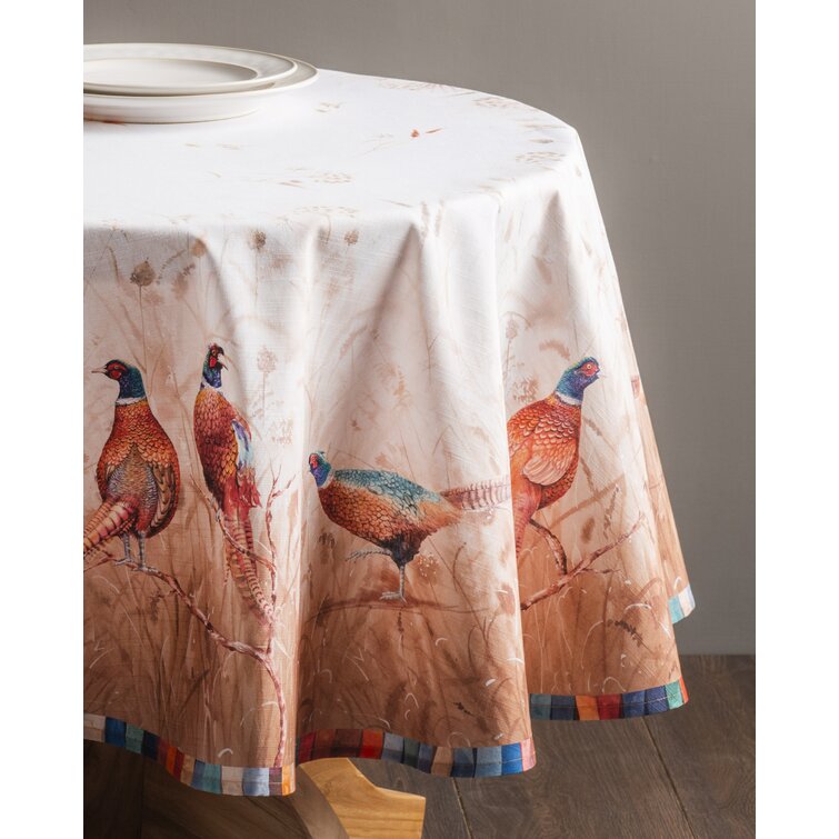 Maison d' Hermine Round No Pattern Cotton Tablecloth | Wayfair