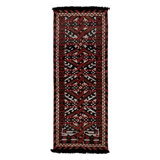 Tribal Runner In Red, Black And White Geometric Pattern By Rug & Kilim
