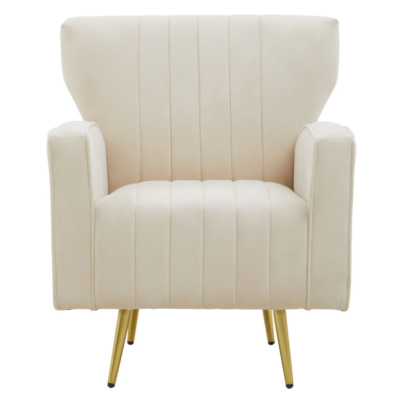 Velvet Armchair, Beige