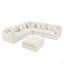 Canapé modulaire en L 6 places avec repose-pieds, 10 coussins, canapé rembourré surdimensionné avec coussin de duvet rembourré amovible pour le salon (modulaire)-631910782