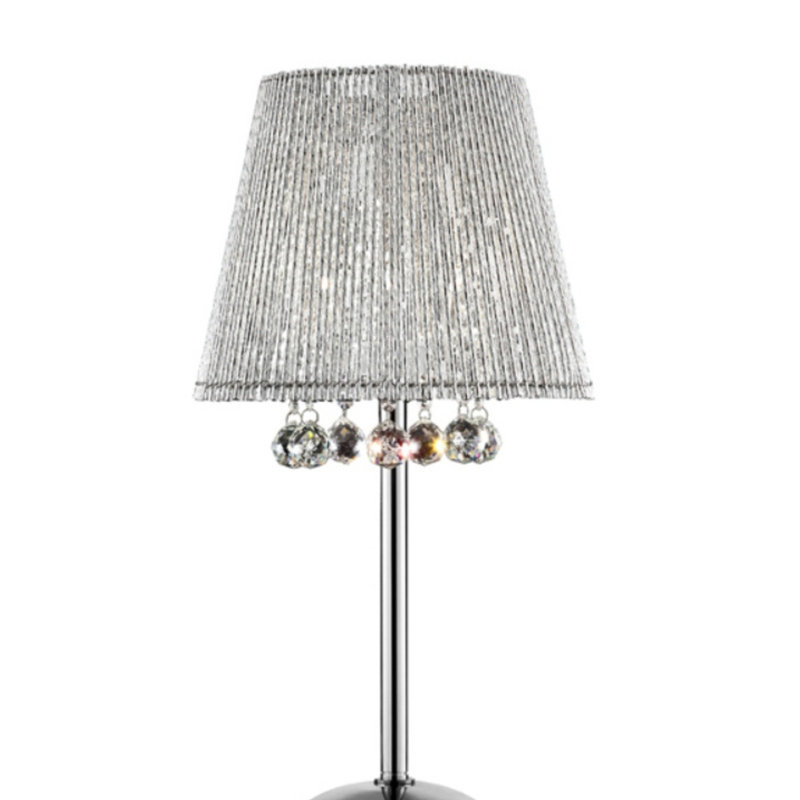 Silver Crystal Table Lamp