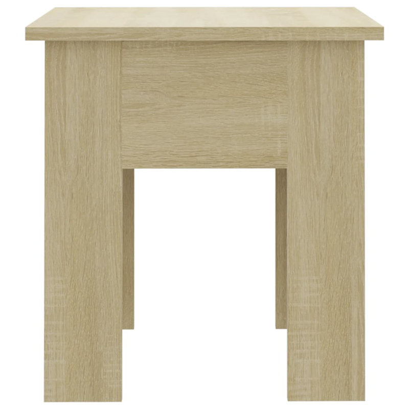 Table de bout en bois d'ingénierie, Blanc, 15,7 po x 15,7 po x 16,5 po