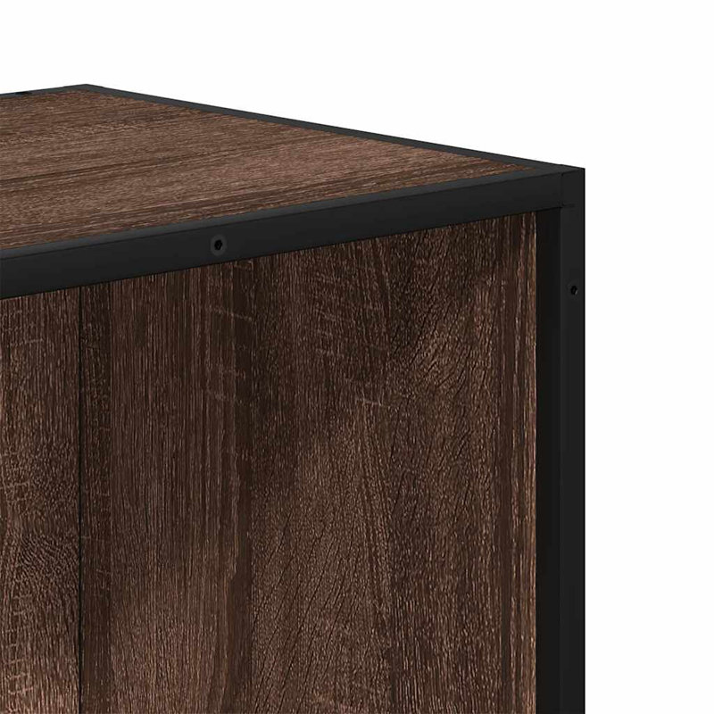 Borough Wharf Bookcase Engineered Wood, Brown Oak, 76cm H x 60cm W x 35cm D