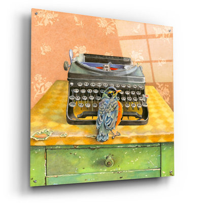 Epic Art 'Word Bird'  by Marvindale Acrylic Glass Wall Art, 36" x 36"