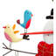 Snowman and Birds Garden Figurine