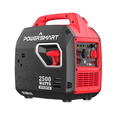 Powersmart 2500W Gas Inverter Generator, 79Cc, 120V AC & 12V DC Output, Low Noise Operation, Compact