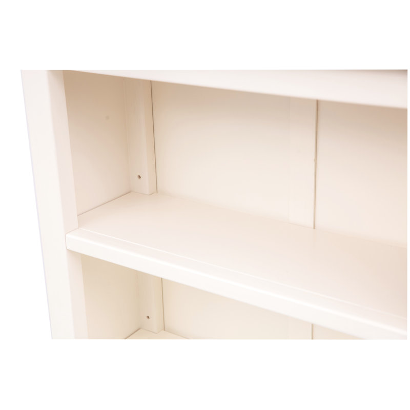 Ireland 90cm H x 70cm W Standard Bookcase, White, (3 Shelves) H90 x W70 x D25cm