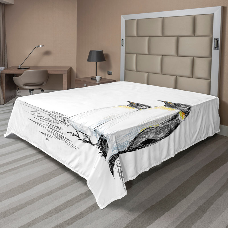Drap plat Ambesonne, Drap plat pour très grand lit californien