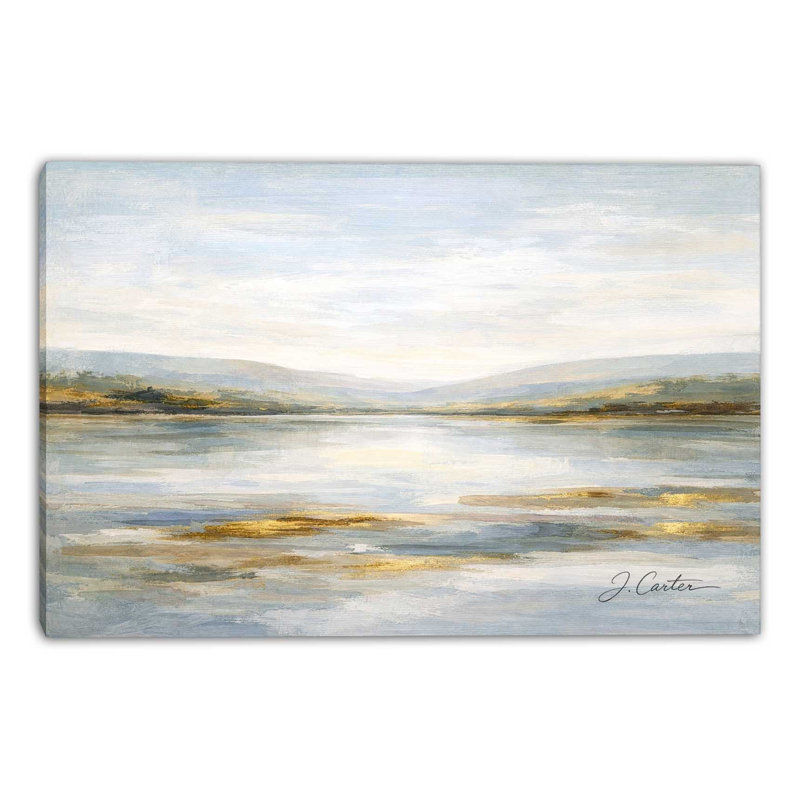 Art mural sur toile Lakeside Meadow, L 20 po x H 20 po x P 1,5 po