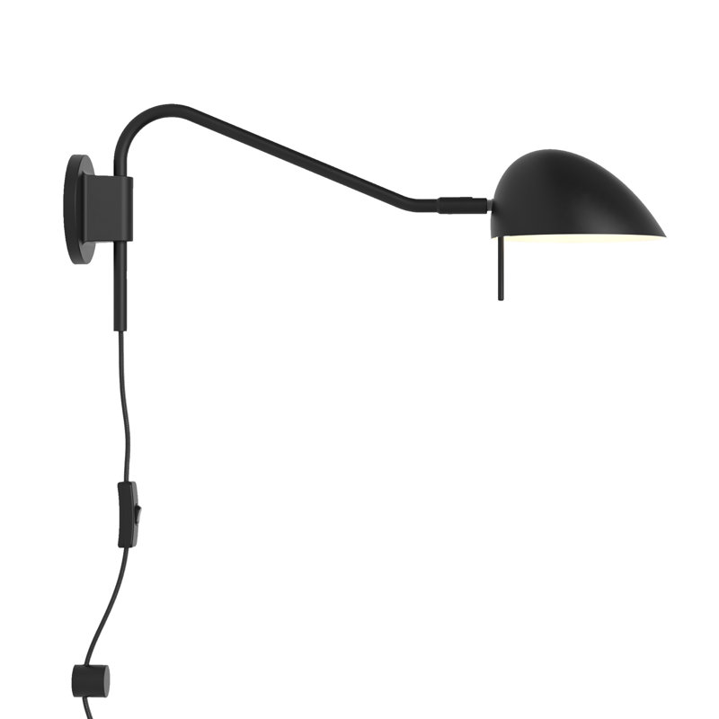 Serge 1 - Light Armed Sconce, Matte Black