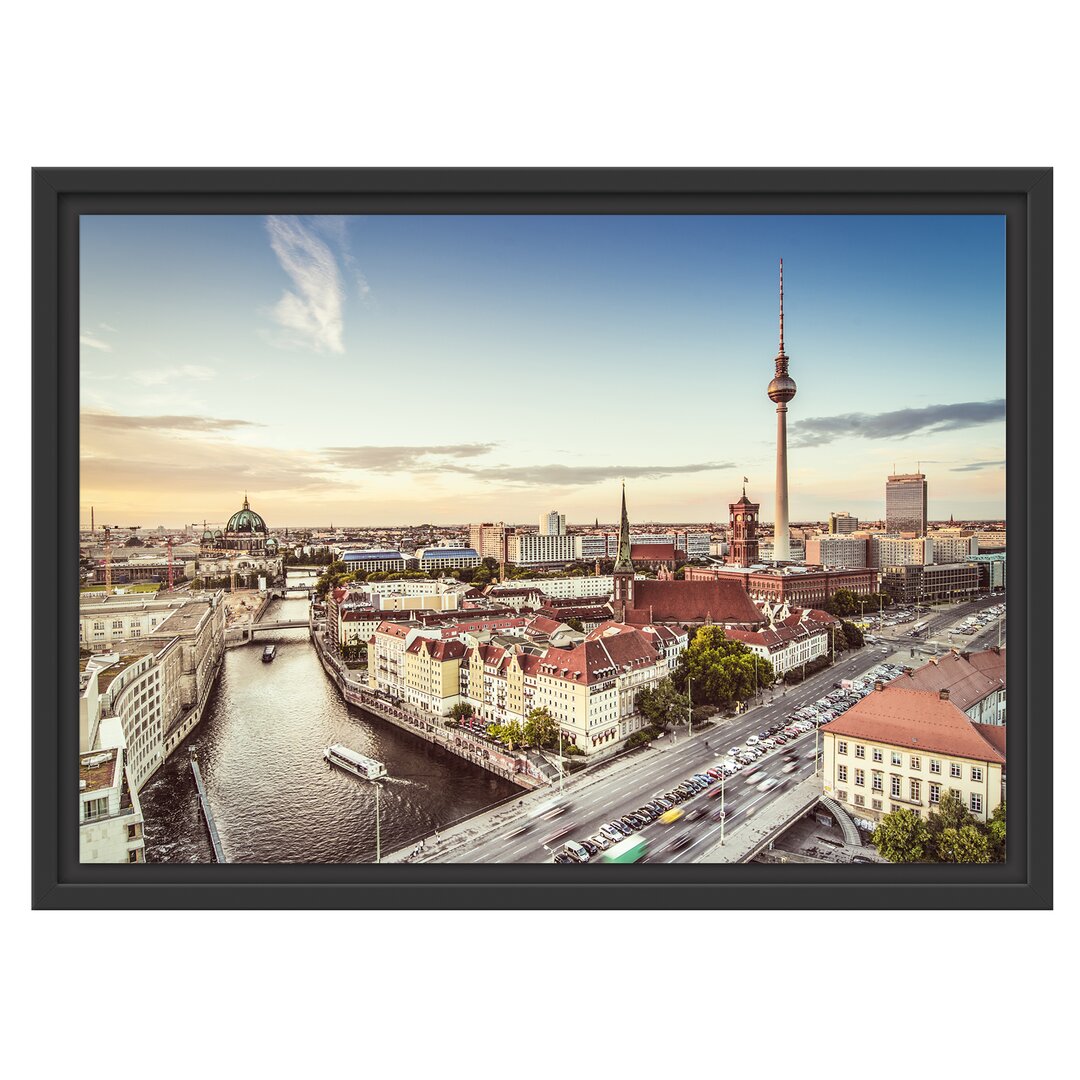 Gerahmtes Wandbild Skyline von Berlin