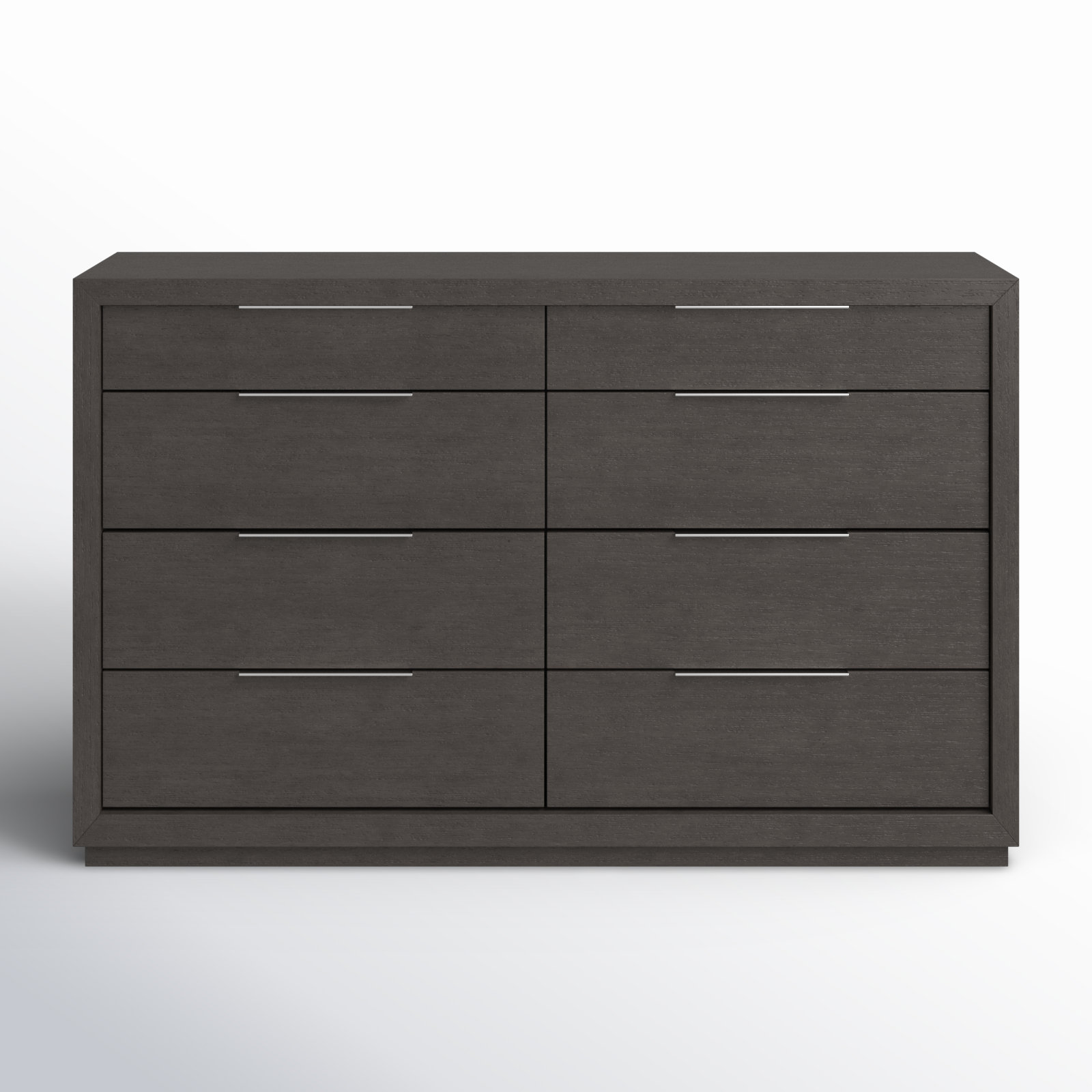 Eloise 64" W Solid + Manufactured Wood Fully Assembled 8-Drawer Dresser, Basalt Gray