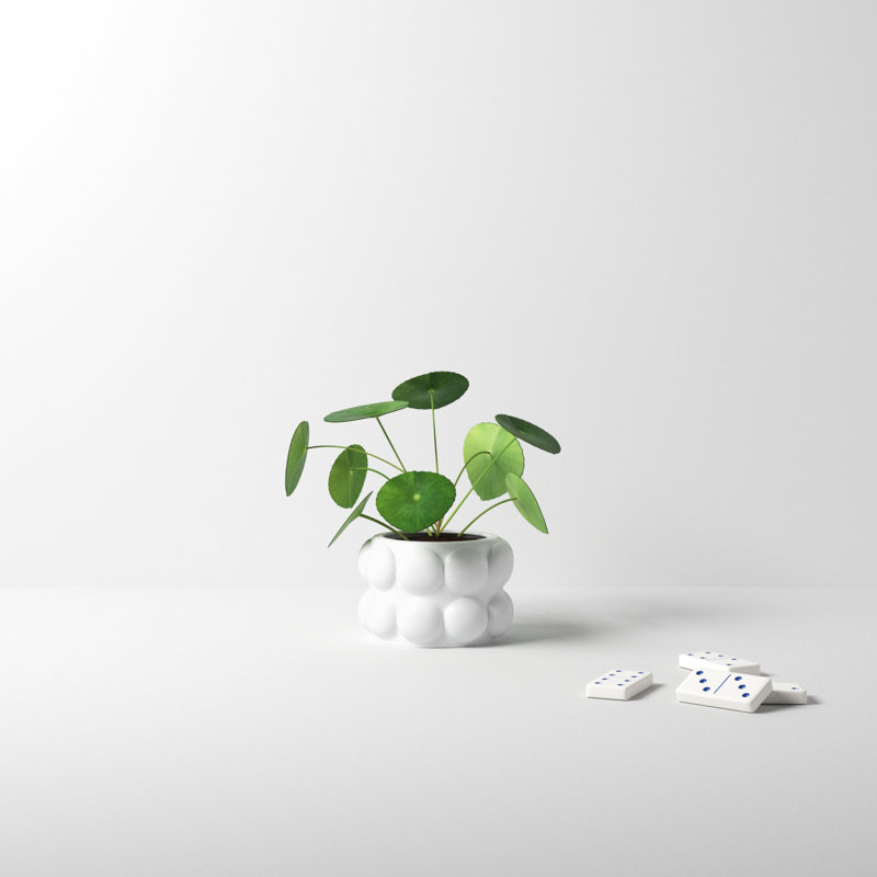 Tandie Handmade Ceramic Pot Planter, 3" H x 4" W x 3.5" D