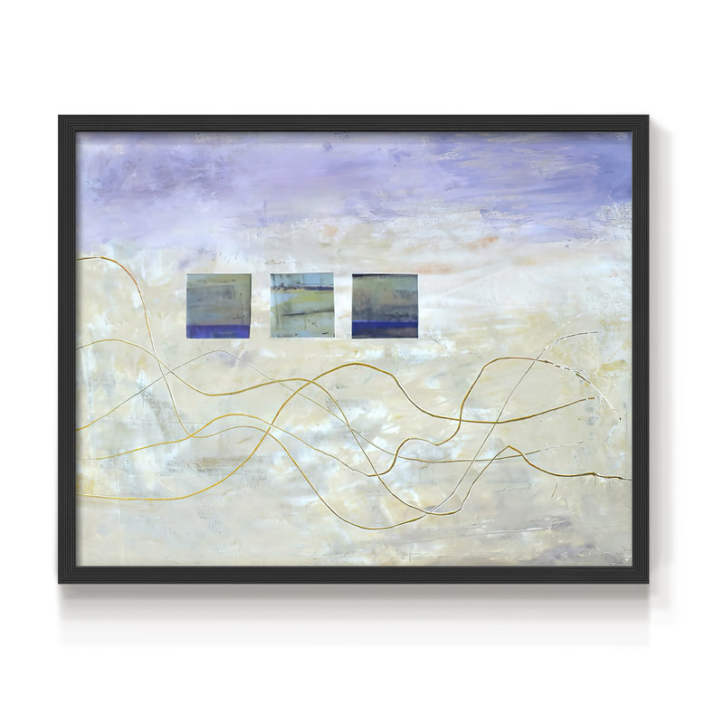 String Windows I -Framed Print - Restickable, H 22 po x l 28 po, Noir, noir, noir, noir