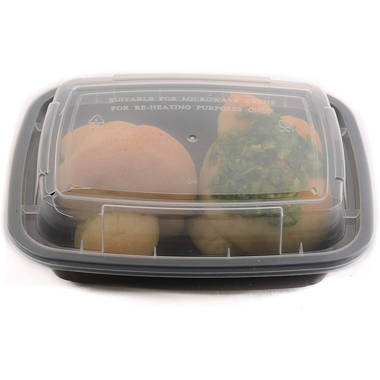 25 oz Plastic Meal Prep Container with Lids Disposable Clear Lunch  Containers Stackable Food Storage Container Box Spill proof for salad snack