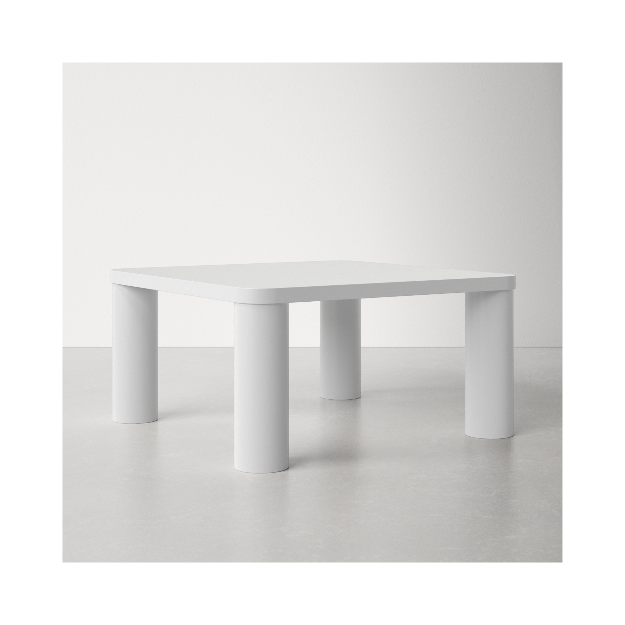 Patricio Single Coffee Table, 16.14" H x 32" L x 32" W, White