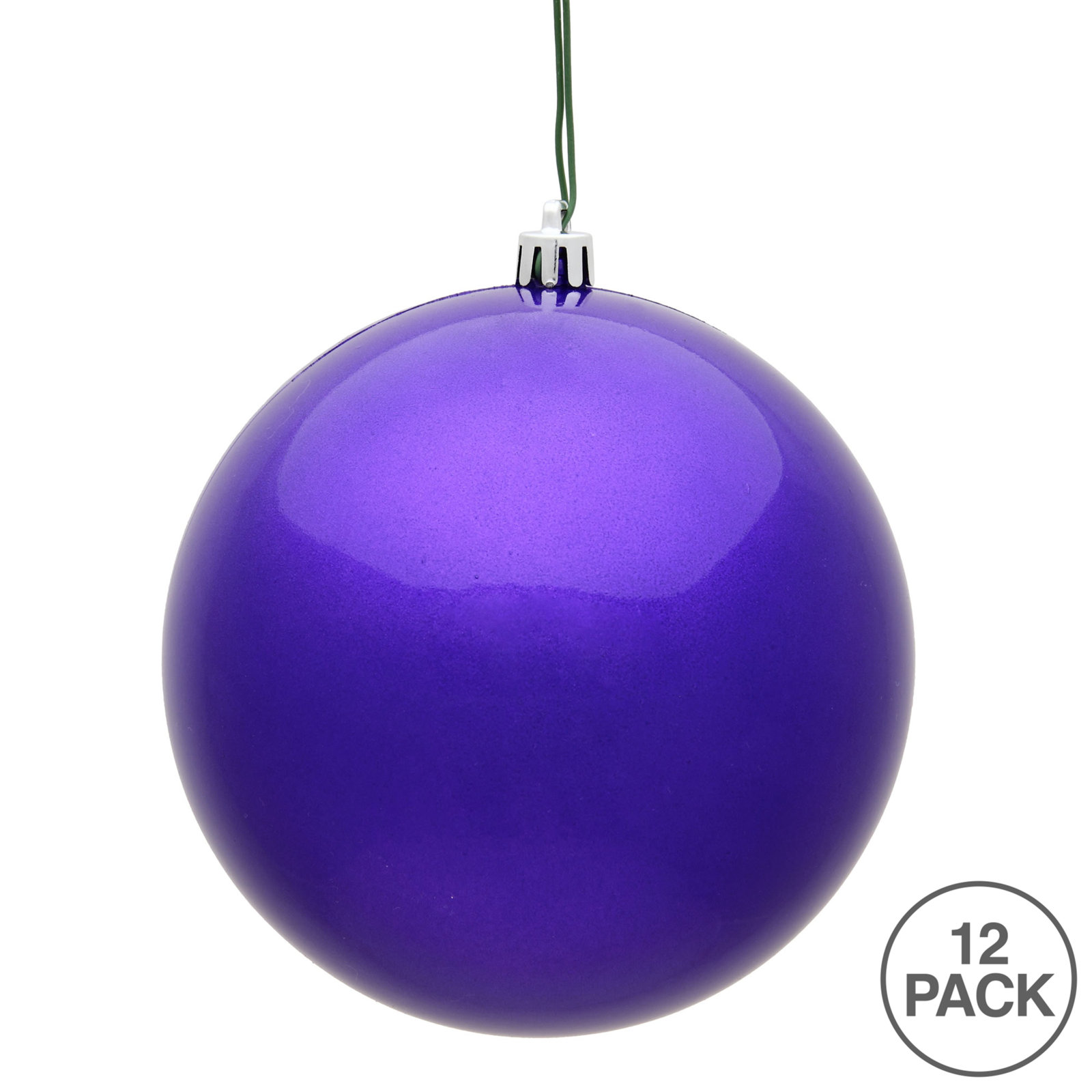 Shatterproof Bauble, 3" H x 3" W x 3" D, Purple