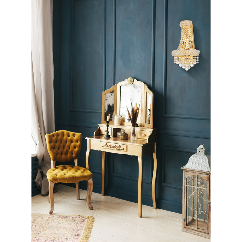 Isadora Flush Mounted Sconce, Gold