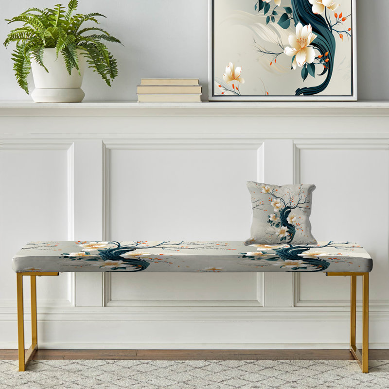 Banc rembourré or Zen Elegance