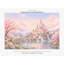 Pink Princess Castle Wallpaper Mural, Peel and Stick Kids Room Wall Mural, Watercolor Nursery Wallpaper Made to Measure-1332544059