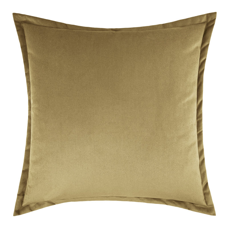 Belvedere Flange Pillow Cover & Insert, Maize, Square 20"