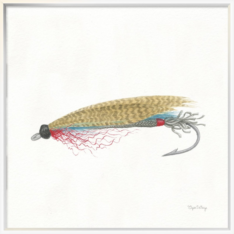 " Gone Fishin III " by Maja Hrnjak, 30" H x 30" W, Wrapped Canvas, No Matte