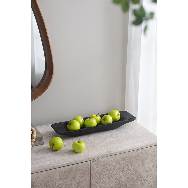 Quiana Solid Wood Tray, Black