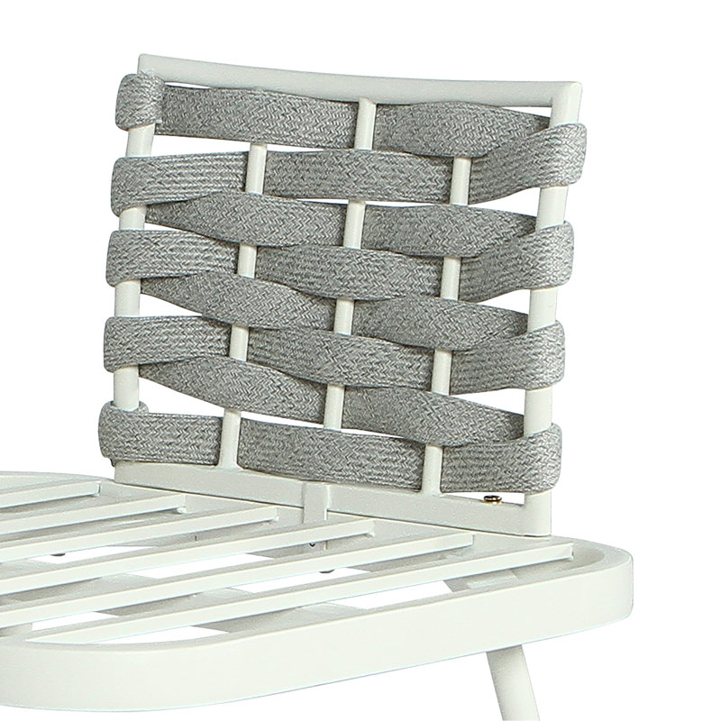 Steel Loveseat And Table, Off White+Grey, Gray, Off-White