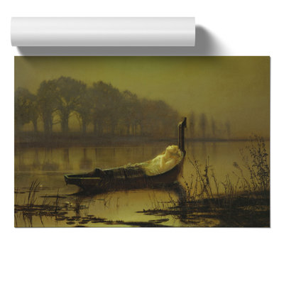 The Lady Of Shalott by John Atkinson Grimshaw - No Frame Painting
