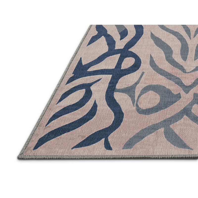 Machine Washable Gray Area Rug, Square 6'
