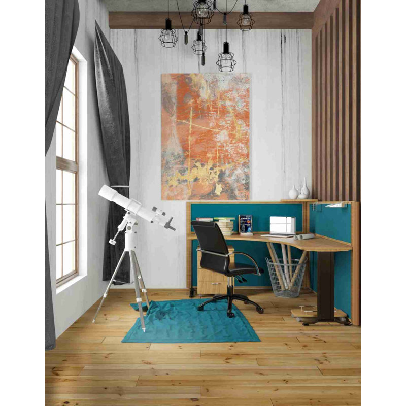 «Terre Cotta Lace I» par Jennifer Goldberger, art mural sur toile, H 40 po x l 26 po x P 1,25 po