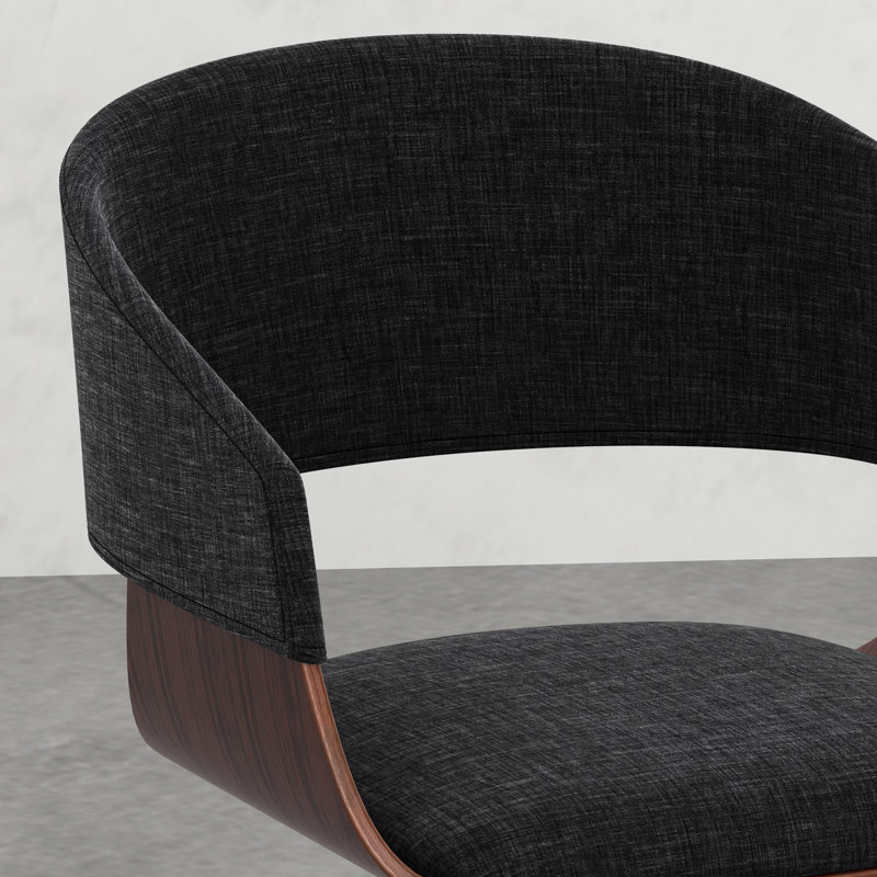 Chaise pivotante de style rétro gris anthracite pour bureau - barre d'espace de travail avec repose-pieds de conception ergonomique