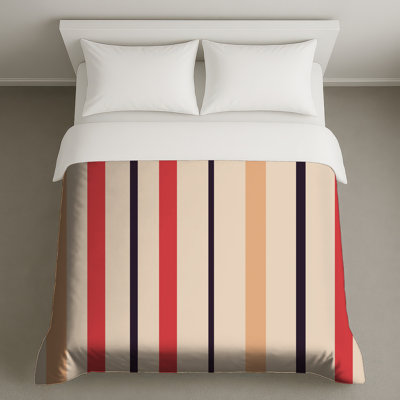 Housses de couette multicolores à rayures verticales
